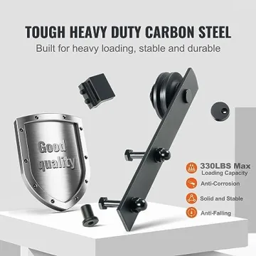 VEVOR 8FT Heavy Duty Sliding Barn Door Hardware Kit