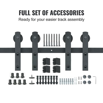 VEVOR 8FT Heavy Duty Sliding Barn Door Hardware Kit