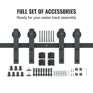 VEVOR 8FT Heavy Duty Sliding Barn Door Hardware Kit