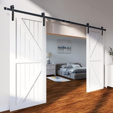 VEVOR 8FT Heavy Duty Sliding Barn Door Hardware Kit