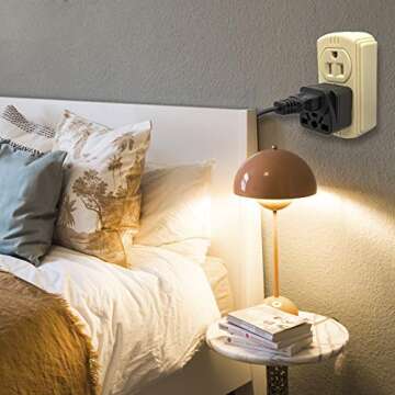 US Travel Plug Adapter EU/UK/AU/in/CN/JP/Asia/Italy/Brazil to USA (Type B), 3 Prong Grounded USA Wall Plug, International Mini Travel Adapter and Converter, Wall Outlet Power Charger Converter Black