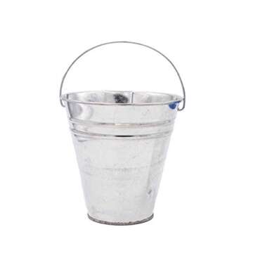 Goldenvalueable 12 Metal Buckets 5 Inch Galvanized Pail for Wedding Decorations, Centerpieces for Pa...