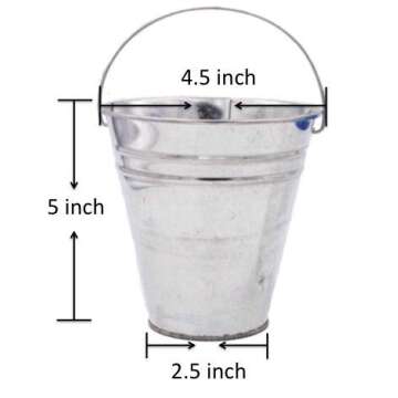 Goldenvalueable 12 Metal Buckets 5 Inch Galvanized Pail for Wedding Decorations, Centerpieces for Party, Garden Planters