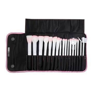 Makeup Brush Set By Wet n Wild Brush Roll 17 Piece Collection
