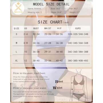 MELYUM High Waisted Bikini Sets for Women Two Piece Swimsuit Tummy Control Bathing Suit Cheeky Bottoms Push Up Top Light Purple