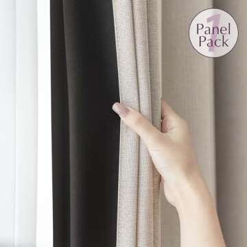 Jinchan Blackout Curtain for Modern Home Decor