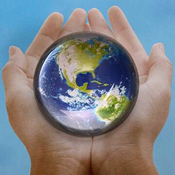 Sumnacon Crystal Magnifying Glass Dome - 4-inch Elegant Magnifier for Reading and Home Decor