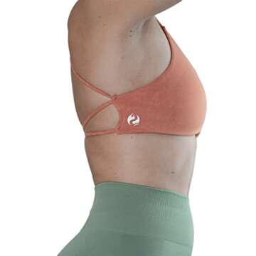 AUROLA Workout Sports Bras Women Athletic Removable Padded Backless Strappy Criss Cross Light Support Gym Fitness Yoga Crop Bra