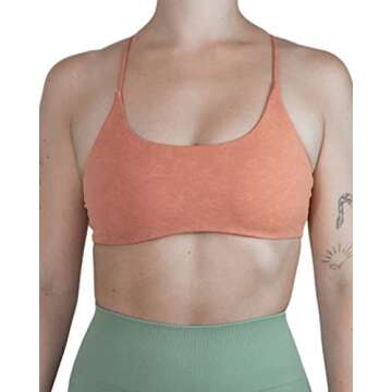 AUROLA Workout Sports Bras Women Athletic Removable Padded Backless Strappy Criss Cross Light Support Gym Fitness Yoga Crop Bra