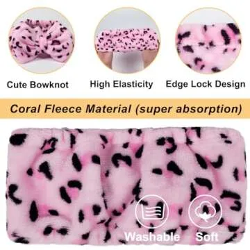 Shintop Plush Bowknot Hair Band for Makeup and Shower
