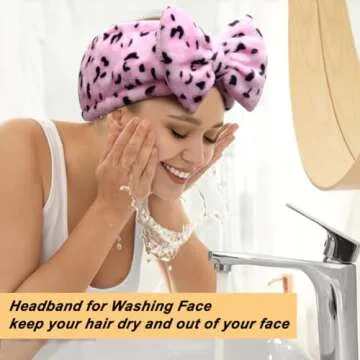 Shintop Plush Bowknot Hair Band for Makeup and Shower