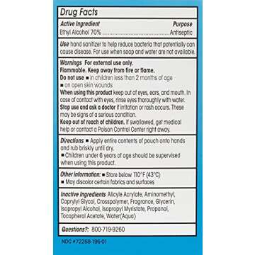 Amazon Basic Care Advanced Hand Sanitizer, Scented, 160 Count (Individual Gel Packets), Kills 99.9% of Germs