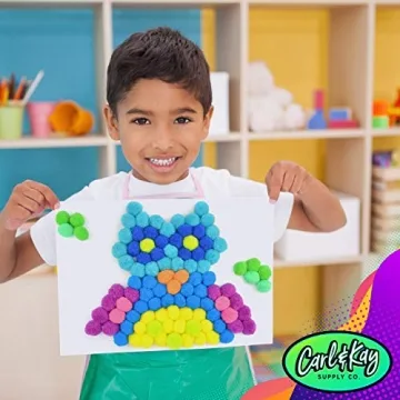 Carl & Kay 250 Pom Poms & Googly Eyes for Crafting