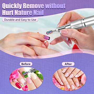 [2022 Upgraded] Depvko 13Pcs Tungsten Carbide Nail Drill Bits Set,3/32 inch Drill Bit for Acrylic Nails, Poly Nail Gel Nail Polish for Cuticle Manicure Pedicure