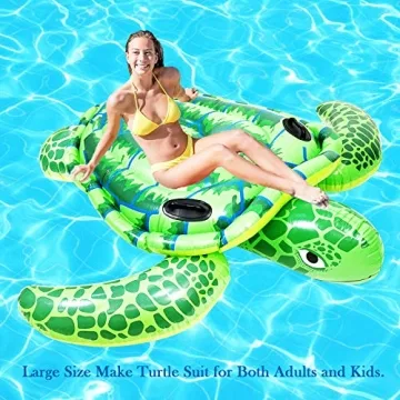 Giant Turtle Pool Float for Family Fun in the Sun