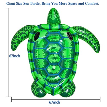 Giant Turtle Pool Float for Family Fun in the Sun