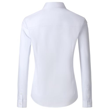 CUNLIN White Button Down Shirt Women Cotton Long Sleeve