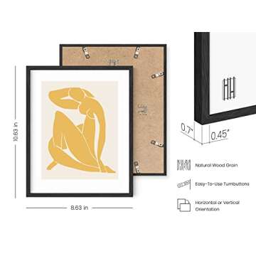 HAUS AND HUES Matisse Wall Art Pack, Minimalist Room Decor, Danish Pastel Aesthetic, Unframed 8x10 Posters (Set of 3)