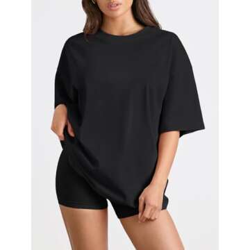 Trendy Queen Women's Oversized Summer T-Shirts - Comfortable, Stylish Casual Tops