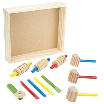 Alex Art Wooden Dough Tools Set Kids Art and Craft Activity