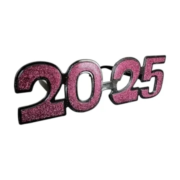 12 Assorted Novelty Glitter New Year's Eve Glasses