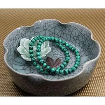 Natural AA Grade Malachite Gemstone 6mm Round Beads Stretch Bracelet 7" Unisex