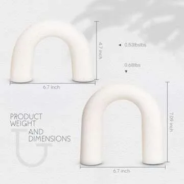 Defined Deco Ceramics Arch Decorative Objects,Neutral Home Decor for Shelves,Shelf Decor Aesthetic, Modern Bookshelf Decor,Home Decorations for Living Room Decor,Boho Home Decor or Coffee Table Decor.