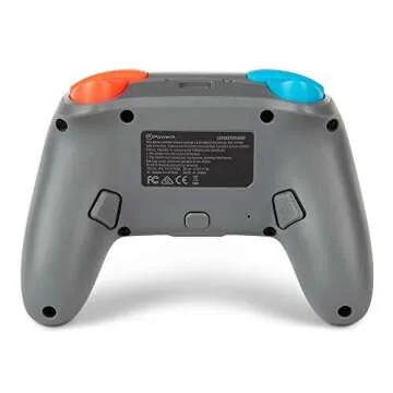 PowerA Nano Enhanced Wireless Controller for Nintendo Switch - Grey-Neon, Works with Nintendo Switch Lite, Bluetooth Controller, Gamepad, Compact, Smaller, Rechargeable, Portable - Nintendo Switch