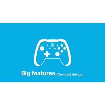 PowerA Nano Enhanced Wireless Controller for Nintendo Switch - Grey-Neon, Works with Nintendo Switch Lite, Bluetooth Controller, Gamepad, Compact, Smaller, Rechargeable, Portable - Nintendo Switch