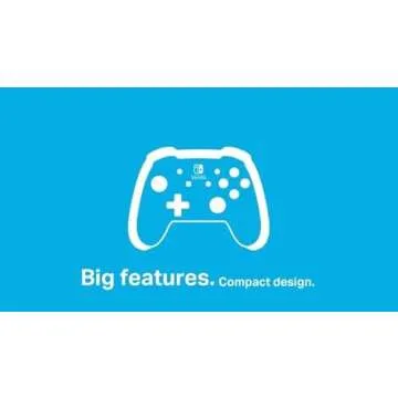 PowerA Nano Enhanced Wireless Controller for Nintendo Switch - Grey-Neon, Works with Nintendo Switch Lite, Bluetooth Controller, Gamepad, Compact, Smaller, Rechargeable, Portable - Nintendo Switch