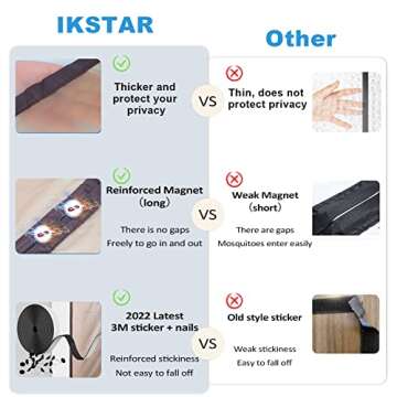 Insulated Door Curtain, [Upgrade EVA] Magnetic Thermal Insulated Door Cover to Keep Temperature for Room/Kitchen, Keep Draft Air Out, Self Sealing, Hands Free, Pet/Kids Friendly - 34"x82"