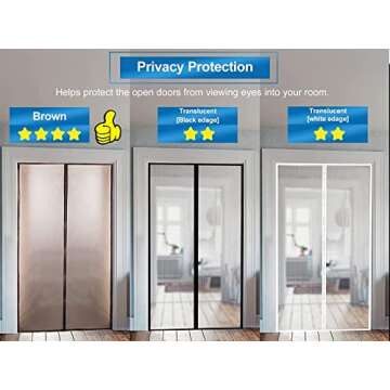 Insulated Door Curtain, [Upgrade EVA] Magnetic Thermal Insulated Door Cover to Keep Temperature for Room/Kitchen, Keep Draft Air Out, Self Sealing, Hands Free, Pet/Kids Friendly - 34"x82"