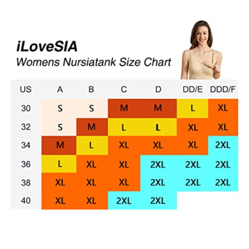 iloveSIA Nursing Tank Tops for Breastfeeding - 3 Pcs Set