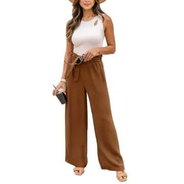 NIMIN Women’s Wide Leg High Waisted Work Pants