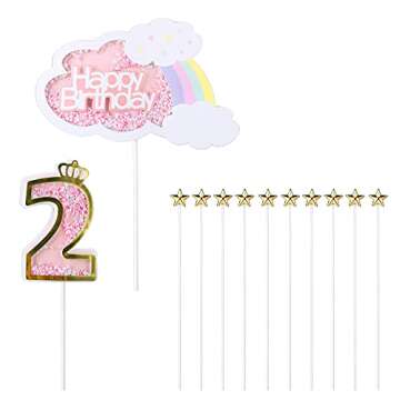 Sodasos Glitter Hello 40 Cake Topper for Celebrations