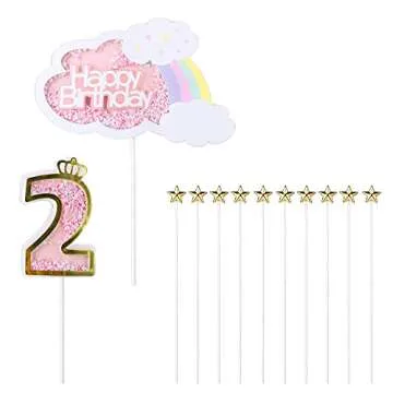 Sodasos Glitter Hello 40 Cake Topper for Celebrations