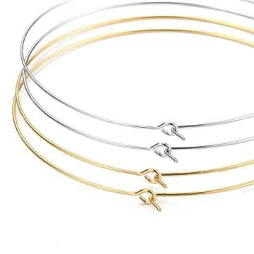 ESMATOO Thin Gold Hoop Earrings for Women - Lightweight & Hypoallergenic