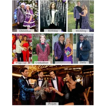 Stylish COOFANDY Men's Floral Suit for Parties