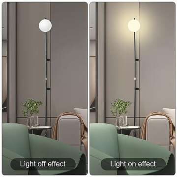 HOMLUCE Modern Plug in Wall Sconce Globe Shade Indoor Wall Light, LED Wall Mounted Lamp with Plug in Switch, Wall Lamp for Bedroom Living Room Study Hallway Bedside etc.