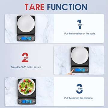 Nicewell Gram Scale for Kitchen, 0.1g/0.005oz Accuracy Digital Food Scales in Grams and Ounces, 3kg/6.6lb for Cooking and ​Baking（Rose Red）