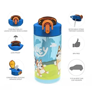 Bluey Kids Durable Water Bottles | Leak-Proof & Fun