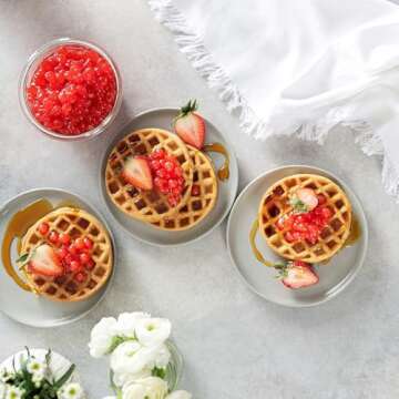 BREXONIC Popping Boba Pearls Bursting Tea Balls Drink & Dessert Topping Strawberry Mango Blueberry Passion Fruit Flavored Bubble Tea Tapioca Pearls (Strawberry, Mango, Passion Fruit, 2 LB 3 Pack)