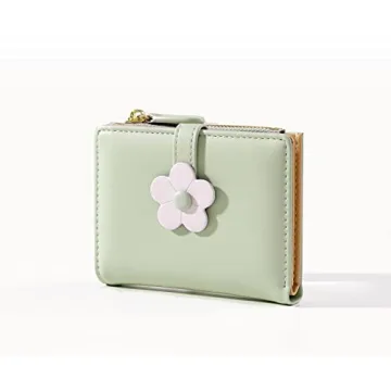 MEISEE Floral Print Tri-fold Wallet for Women Girls