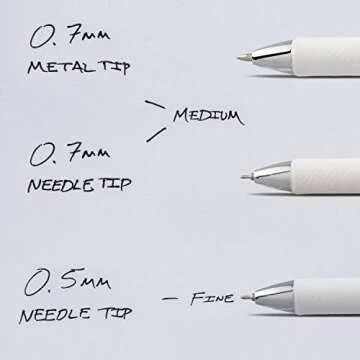 Pentel EnerGel Pearl RTX Retractable Liquid Gel Pen, (0.7mm), Medium Line, Needle Tip, Assorted Ink Colors, Pack of 4 (BLN77WBP4M)