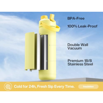 POWCAN Insulated Water Bottle 26oz - Keep Drinks Cold