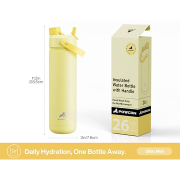 POWCAN Insulated Water Bottle 26oz - Keep Drinks Cold