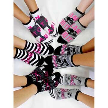 Barbie Doll Girls Womens 6 Pack Socks – Fun Fashion for All