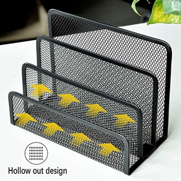 Compact Metal Mesh Desk Mail Organizer for Files