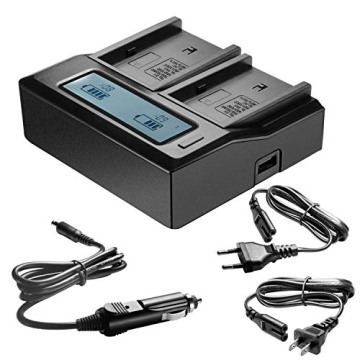 Compact Neewer Dual-Channel Battery Charger for Sony Devices