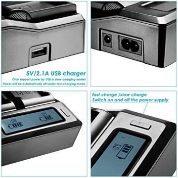 Compact Neewer Dual-Channel Battery Charger for Sony Devices